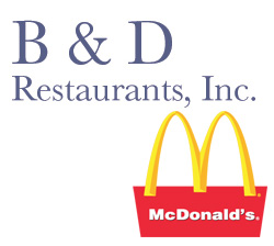 B & D Restaurants, Inc. (McDonald's) logo
